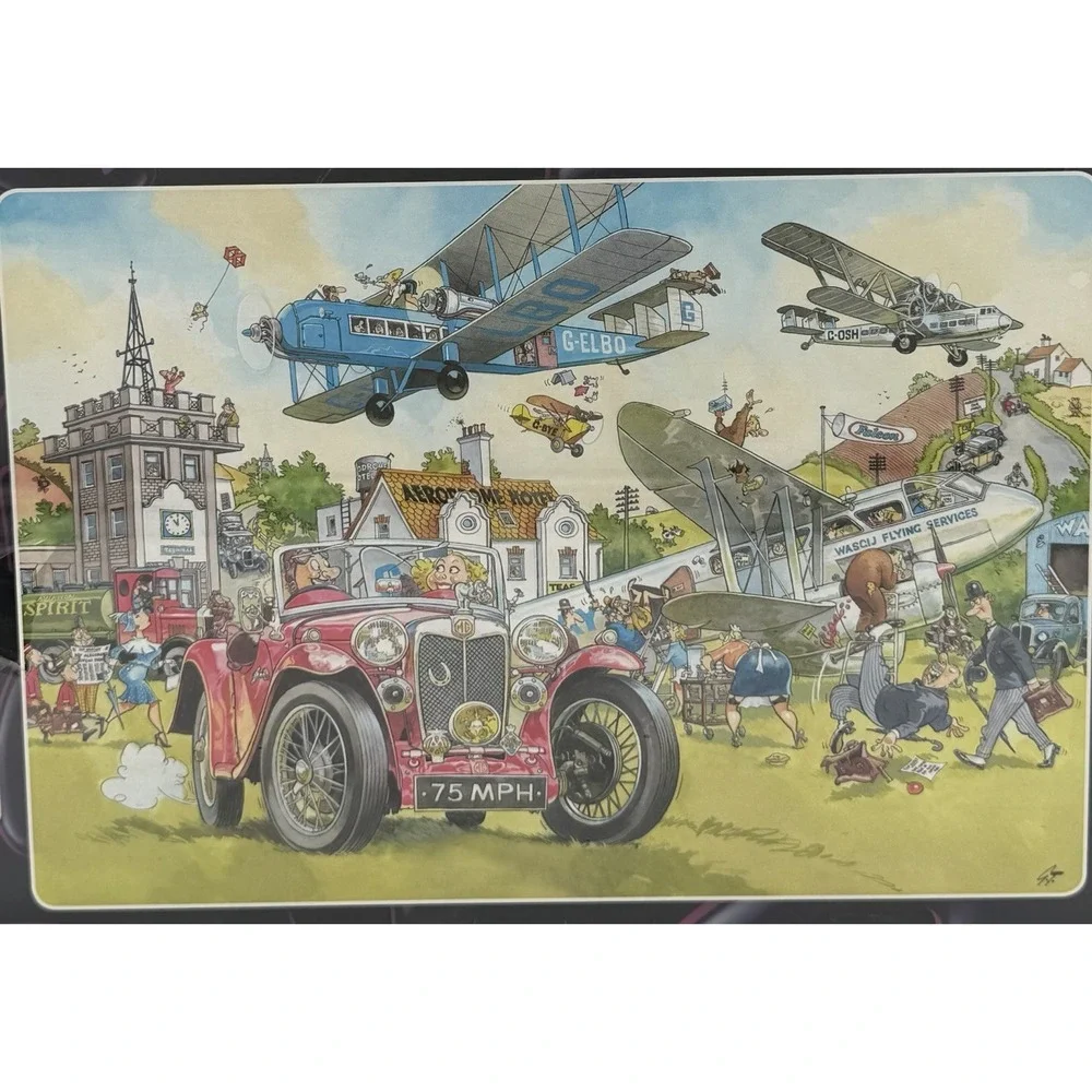 Wasgij #5 Time Travel 1000 Piece Jigsaw Puzzle Jumbo Comic Artwork Airplane New